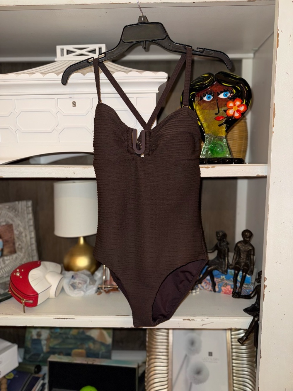 Sevel Level Australia US 8 Luminara halter one piece swimsuit - Picture 4 of 7